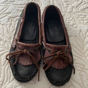 Eastland vintage leather boat shoes 5.5 or 6 Like Sperry or Minnetonka moccasins